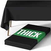 Pureegg Polyester Tablecloth 60" x 84" Reusable &amp; Washable 1 Pack Black | Durable, RectangleTable Cloth , for Outdoor Party, Picnic, Wedding, Banquet, Birthday