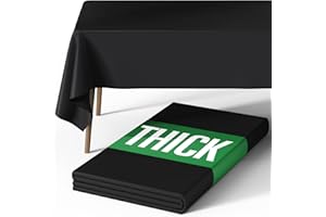 Pureegg Rectangle Table Cloth 60" x 84" – Durable Polyester Tablecloth Offers Reusable & Washable Protection, Ideal for Outdoor Party, Picnic, Wedding, Banquet and Birthday, 1 Pack, Black