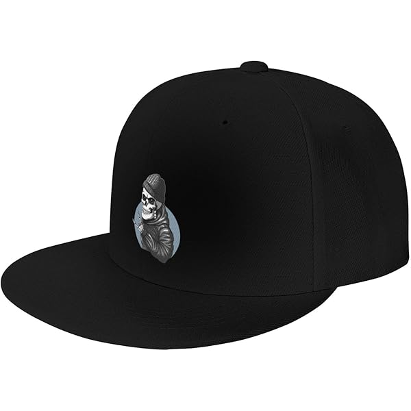 3/o - Finance Skull Finger Flat Bill Hats For En Black Ens Snapback