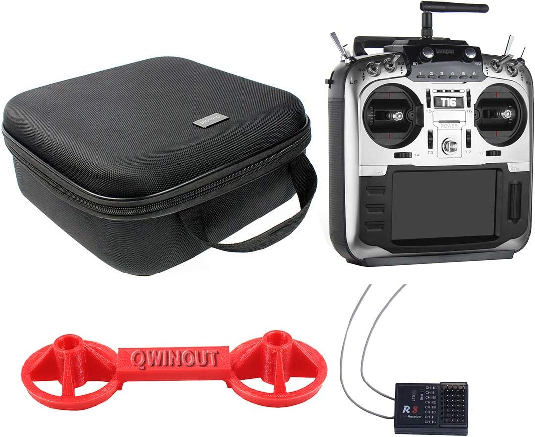 Jumper T16 Pro Hall V2 Gimba l16CH Open Source Multi-protocol Radio Transmitter JP4-in-1 RF R1 R8 Rx Protective Handbag Case Bag (Mode2 with bag R8 RX)