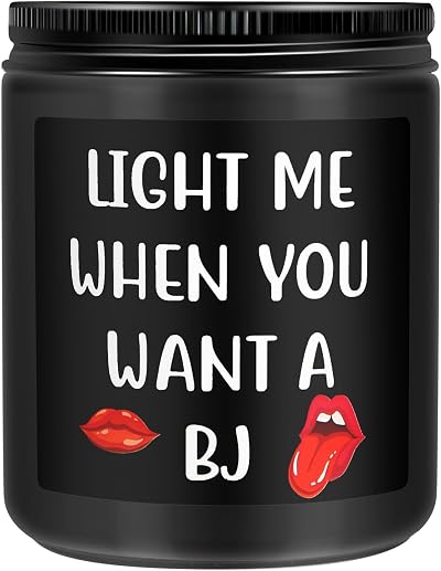 wompolle Funny Candle Light Me Sandalwood Gift for Him Valentines