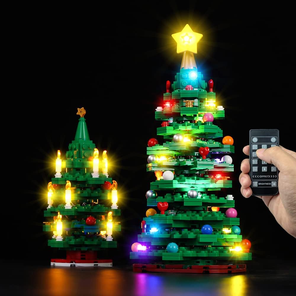 Kyglaring LED Lighting Kit (No Model) - Compatible with Lego-40573 Christmas Trees Building Blocks Model Set - Only Leds No Brick Set (RC Version)