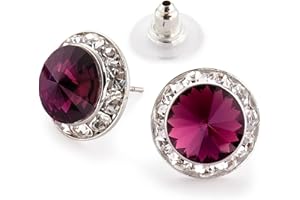 Star Light Crystal Jewelry | Colorful Rhinestone Pierced Earrings for Dance, Pageant, Prom, Performance, Wedding or Special Event