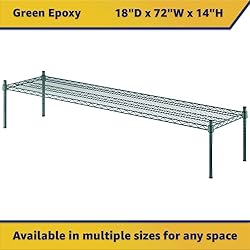 Zedfire 18" x 72" x 14" Green Epoxy Wire Storage