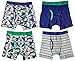 Trimfit Big Boys' 100 Percent Cotton Tagless Assorted Boxer Briefs 4-Pack (Navy/Green/Beige/White, S)