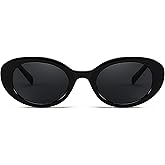 FEISEDY Sunglasses Womens, Retro Oval Cateye Sun Glasses Men, Small 90s Style B4128