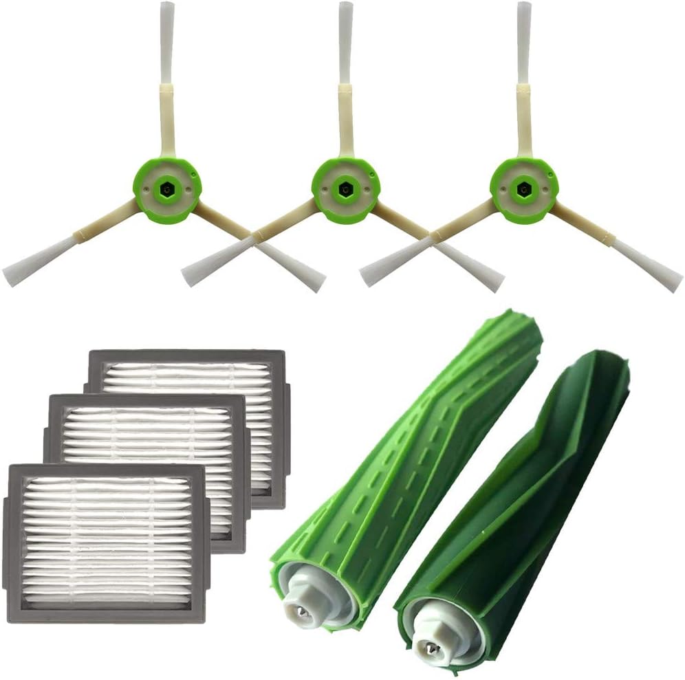 7Packs Replacement Accessory Kit Compatible with iRobot Roomba i7 i7+/i7 Plus E5 E6 E7 Vacuum Cleaner (Side Brush&Hepa Filters&Bristle Brush)
