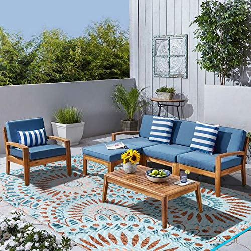SMM005 Reversible Indoor/Outdoor Plastic Rugs,Waterproof,Easy to Clean