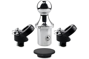 MiCCiKA 60618 Puck System Gooseneck Hitch Ball Kit Compatible with 2013-2023 Dodge RAM 2500 3500 2-5/16 Inch for Truck Bed with 2 Gooseneck Safety Chain Anchors 30000 Lbs GTW/ 7500 Lbs VTW