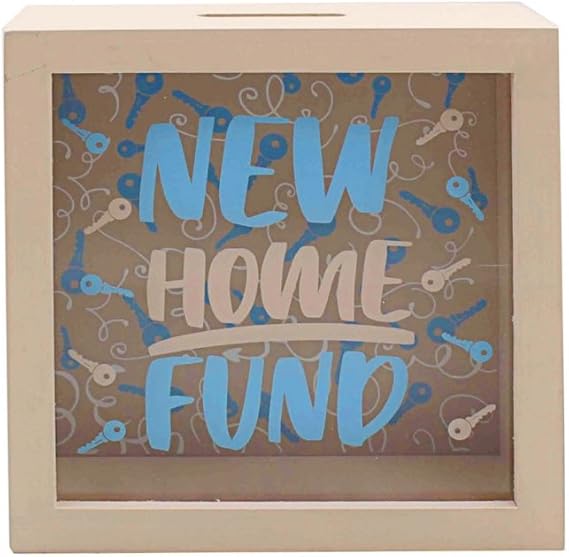 New Home Fund Money Box Gift With Glass Front Amazon.co.uk Toys & Games
