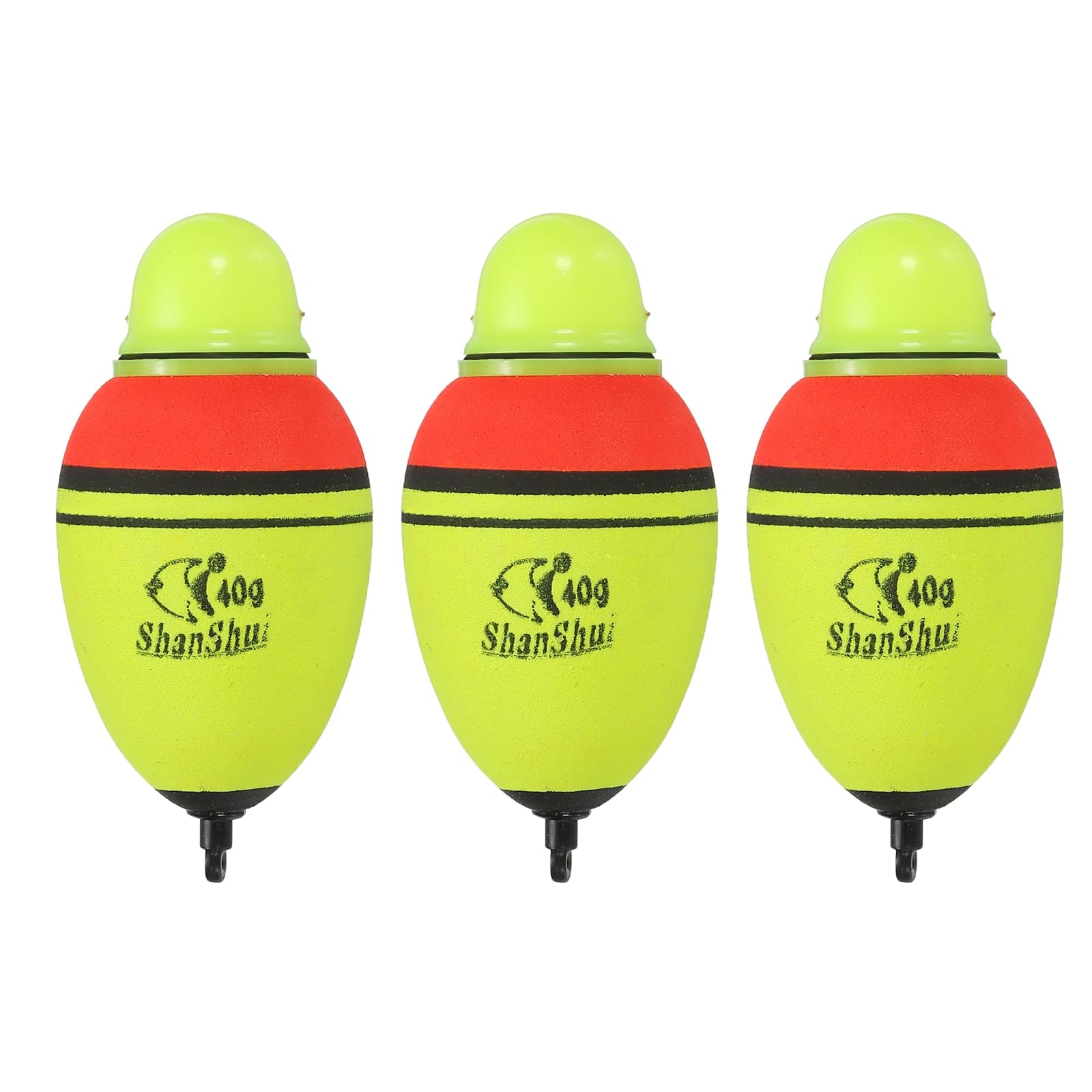 PATIKIL 1.4oz Lighted Fishing Slip Bobbers, 3 Pack EVA Green Red LED Light Up Fishing Float for Night Fishing, Yellow
