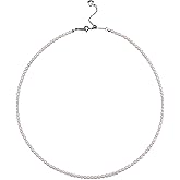 HENGSHENG Freshwater Pearls Choker Necklace for Women Tiny Small Rice Pearl Strand Necklace 18K Gold Plated Bolo Lock