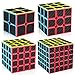 D-FantiX Speed Cube Bundle, Zcube Carbon Fiber 2x2 3x3 4x4 5x5 Speed Cube Set Pack 2by2 3by3 4by4 5by5 Puzzle Toys
