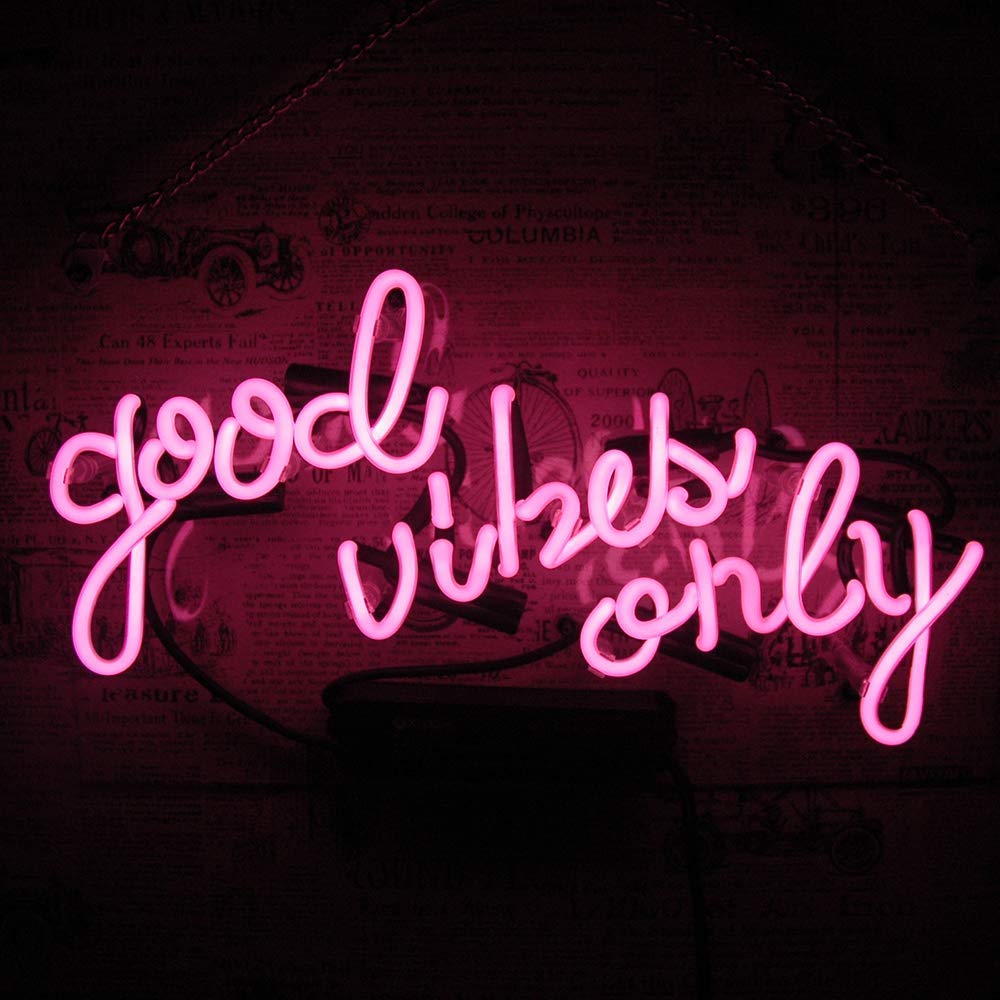 Amazon Com Good Vibes Only 14 X8 Neon Sign Light Advertising