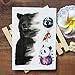 Kotbs 6 Sheets Animal Temporary Tattoos, Black Strong Wolf Tiger Tattoo Stickers for Men Women Adults Waterproof Fake Tattoos