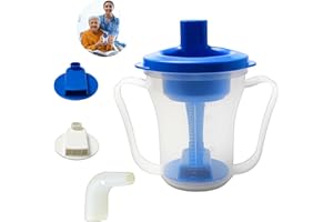 CozyOne Dysphagia Cups for Adults - Medical Grade 5cc/10cc Regulating Cup with Dual-Position Design - Safe Drinking While Sitting or Lying - Professional Dysphagia Cup for Stroke, Limited Mobility