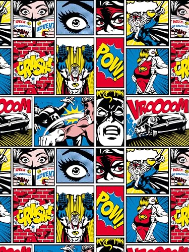 Decopatch FDA919C - A pouch of 20 sheets texture 30x40 cm - Pow! Cartoon - DIY - Customisable Decor - Completely Personalise - Creative + Leisure Activity