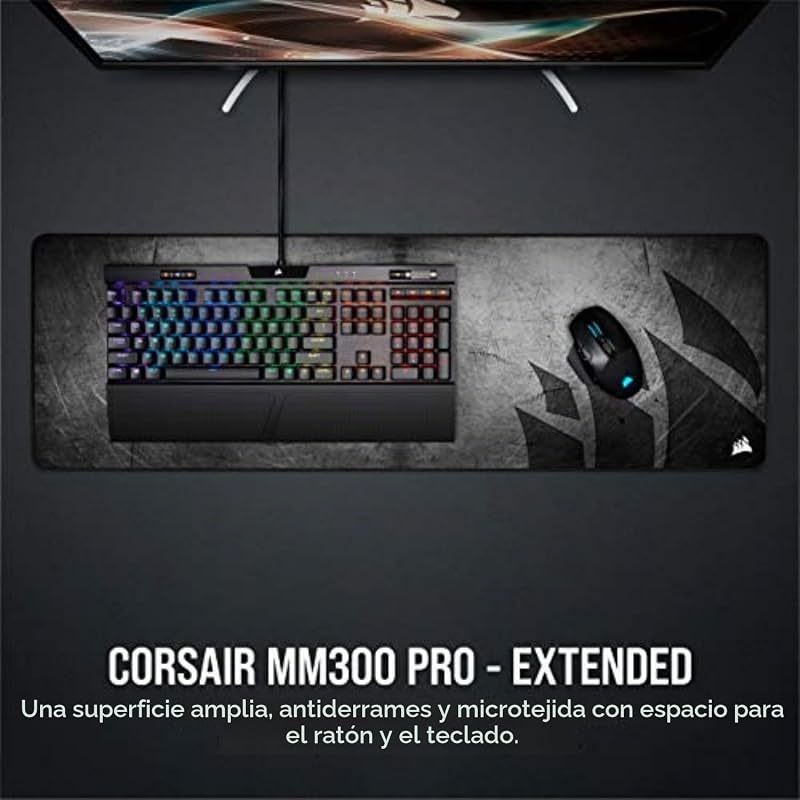 MM300 Pro Alfombrilla de Ratón para Juegos - Extendido, Negro/Gris