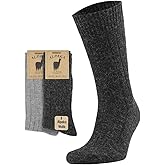 VENSHE Alpaca Wool Socks - Fine Knit Unisex Socks for Women and Men - 2 Pairs All Year Thin Knit