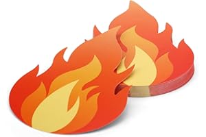 60pcs Fire Cutouts, 12x8.5cm/4.72x3.35in Paper Double Side Fire Cutouts Stickers for Bulletin Board for Firefighter Truck The