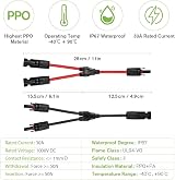 URAQT Solar Y-Splitter 1 to 2 6mm² Parallel Adapter MMF+FFM view 2