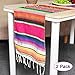 Hooqict 2 Packs Mexican Table Runners for Mexican Theme Party Decorations Wedding Carnival Party Supplies, Cotton Red Mexican Serape Table Runner