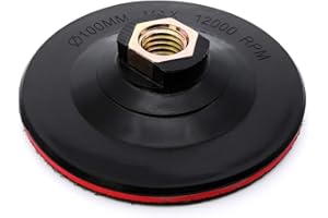 SUBRILLI Hook and Loop Backer Pads 4-Inch Backing Plate with Arbor 5/8" 11