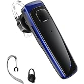 Bluetooth Earpiece V5.3, Wireless Handsfree Headset with Mic, CVC8.0 Noise Cancelling Wireless Earbud Single-Ear Earphone, 16 Hrs Driving Headset for Android,iOS, Laptop, Office, Truck Driver,Business