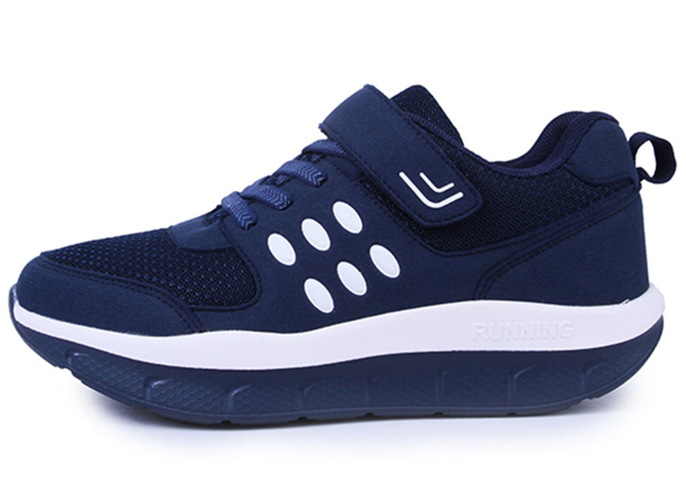 DADAWEN Women's Platform Wedges Tennis Walking Sneakers Comfortable Lightweight Casual Fitness Shoes - Image 3