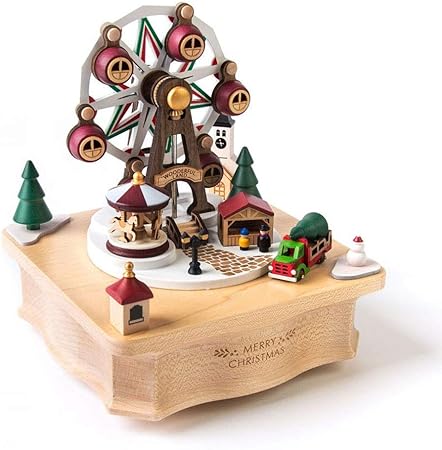 Regali Di Natale Coppia.Heg Scatola Musicale Natale Ferris Wheel Music Box Natale Mercatino Di Natale Coppie Bambini Regali Di Compleanno Femminili Amazon It Casa E Cucina
