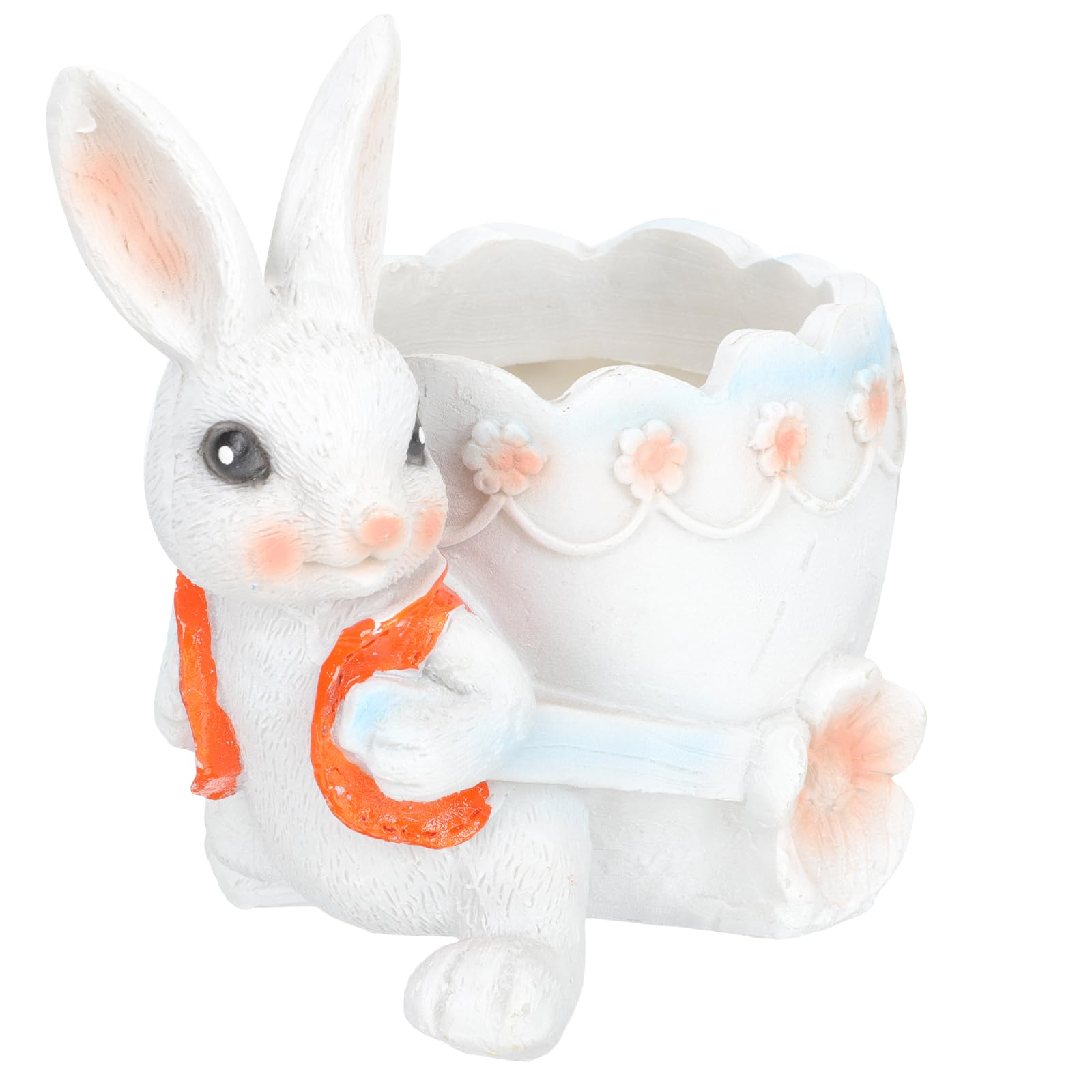 Flowerpot Goblincore Room Decor Mini Decor Ceramic Planters Easter Rabbit Flower Pot Resin Cactus Planter Bunny Flower Pot Succulent Planting Pot Home Flower Container Easter