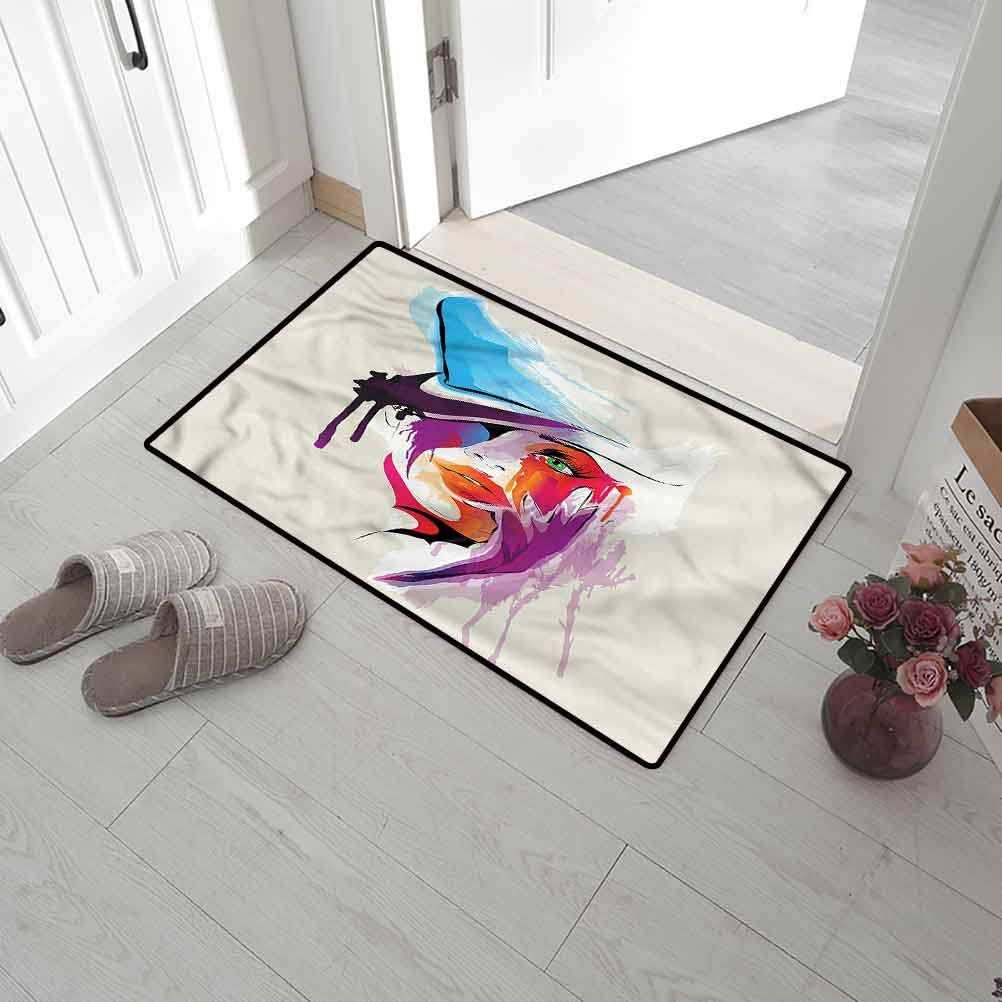 SCOCICI1588 Doormat Girls, Abstract Woman Face Splash