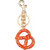 HekouJiub Pretzel Bag Charm Pretzel Keychain Charms for Bags and Purses Fashion Handbag Charm Accessory Key Chain Jewelry Birthday Gifts for Women