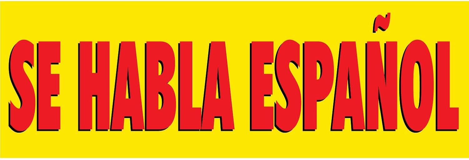 Amazon Com Half Price Banners Se Habla Espanol Vinyl Banner