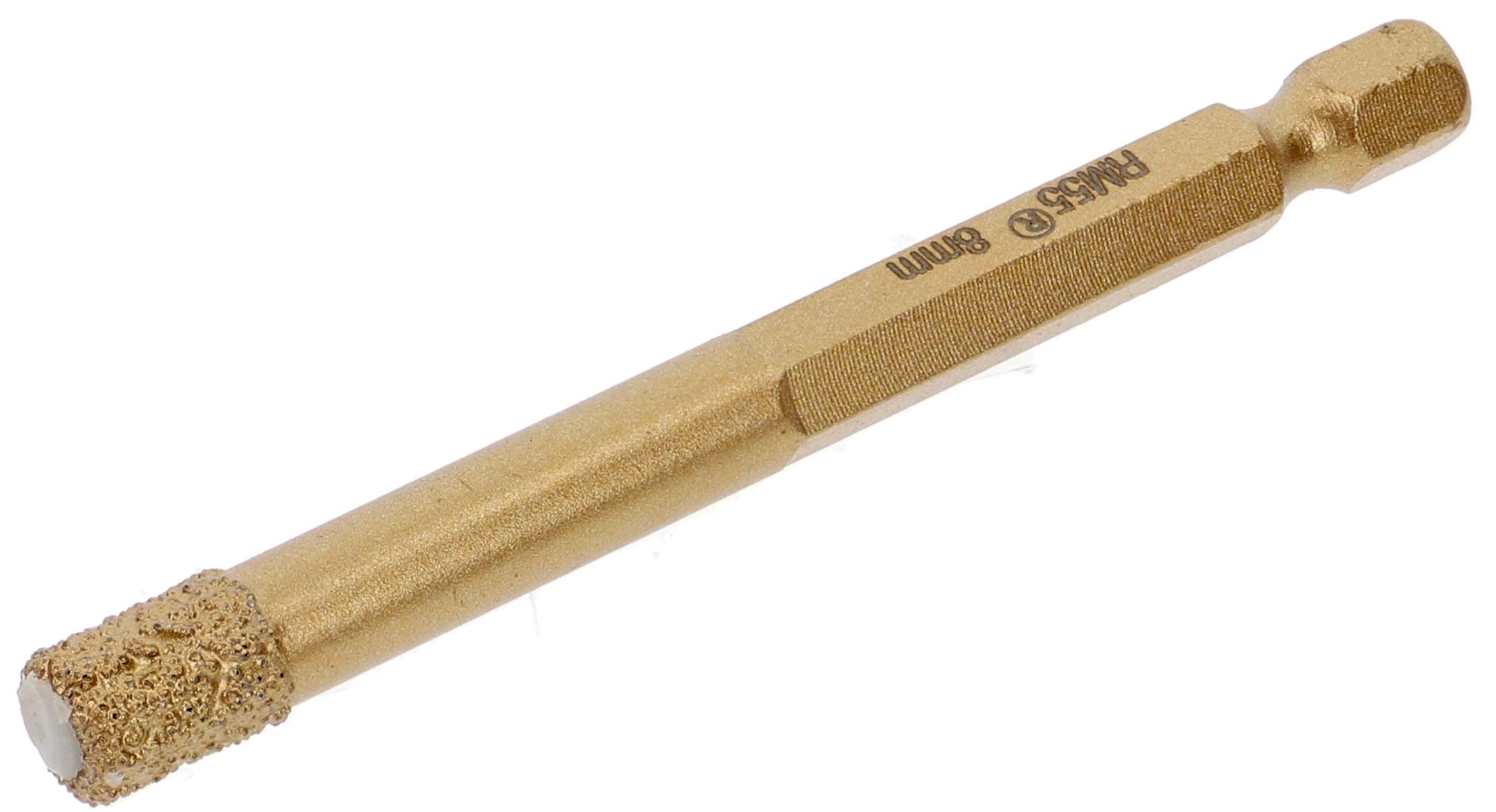 PRODIAMANT Professional Tile Drill 8mm x 6Kant Bit Holder Diamond Drill Angle Grinder for Dry Drilling in Fine Stoneware, Wall Tiles and Natural Stone