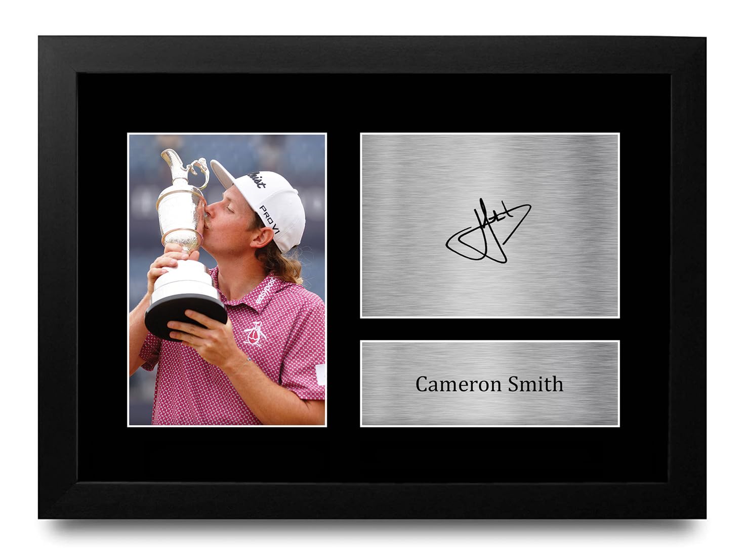 HWC Trading FR A4 Cameron Smith Gifts Printed Signed Autograph Picture for Golf Memorabilia Fans - A4 Framed