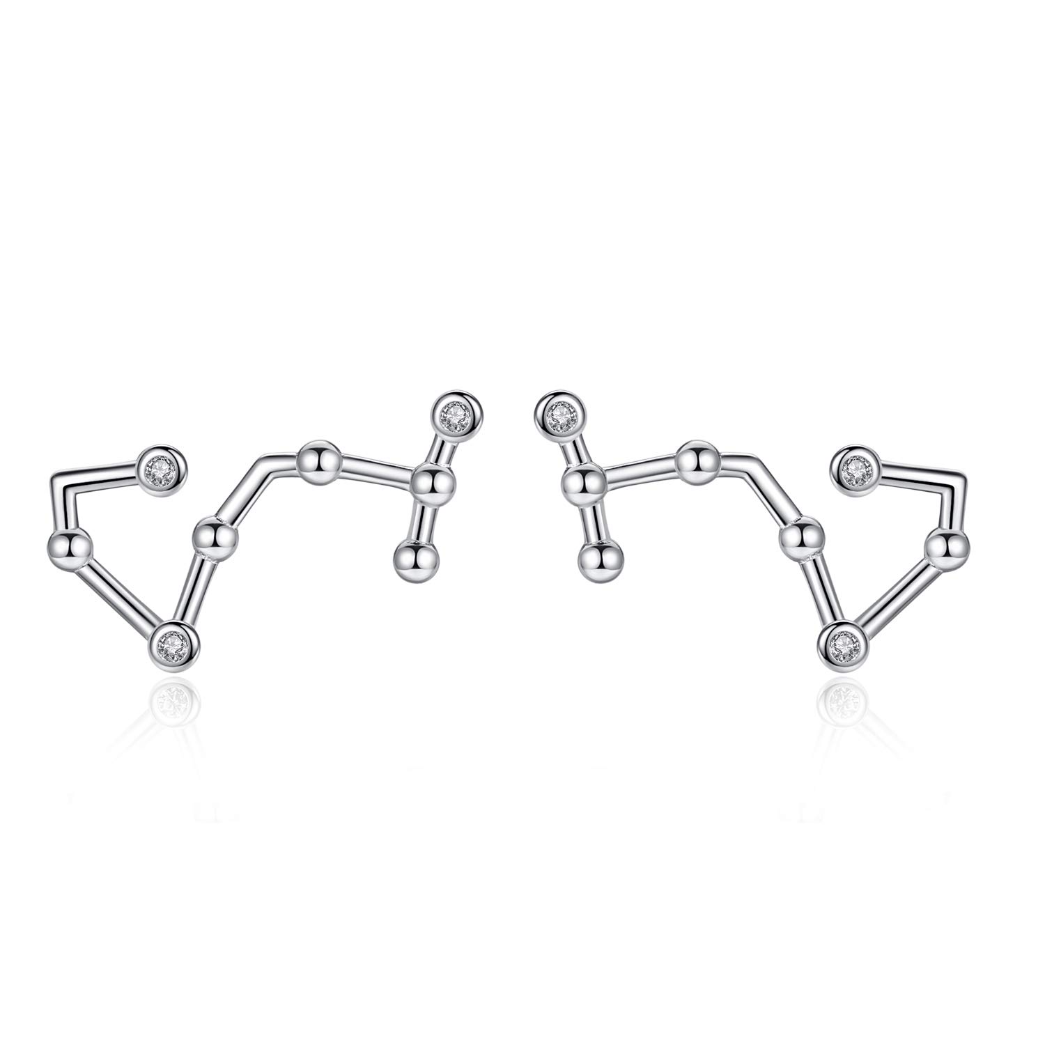 VIKI LYNN Women Girls 925 Sterling Silver CZ Scorpio Zodiac Constellation Earrings