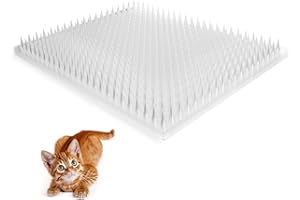 Zipcase 16 Pack Cat Repellent Deterrent Outdoor Scat Mat with Tape for Cats, Dogs, Pests Covers 24 Sq.ft (3456 Sq.in), 16 x 13 Inches