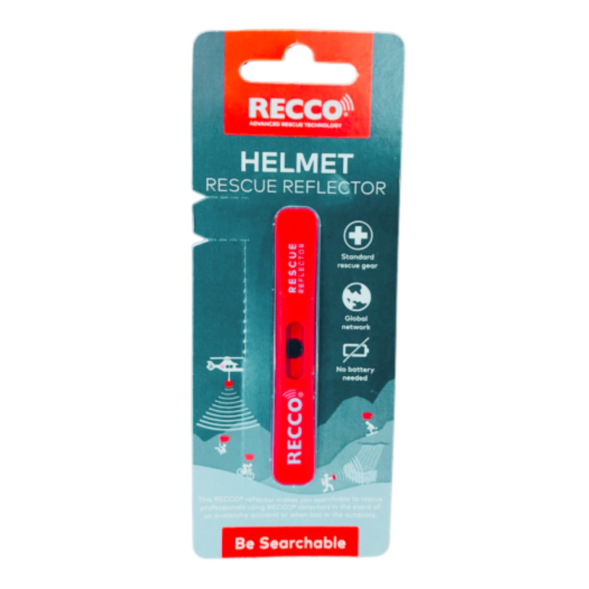Recco Helmet Rescue Reflector (Red)