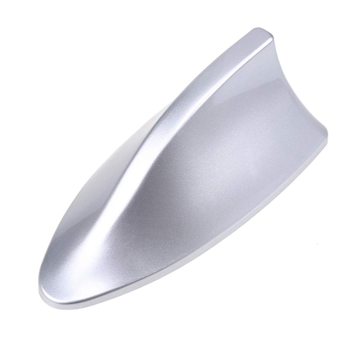 Vehicles FM Signal Fin Aerials Cover Car Top Roof Radio Shark Fin Antenna Cover Durable Modification Replacement Accessories (Silver)