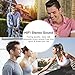 Bluetooth Headphones, Wireless V4.1 Magnetic Stereo Earphones, Suitable for Samsung Galaxy S9, IPX4 Splash Proof Noise Cancelling with HD Mic for Running and Sport - White