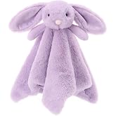 Apricot Lamb Stuffed Animals Purple Bunny Rabbit Security Blanket 14''