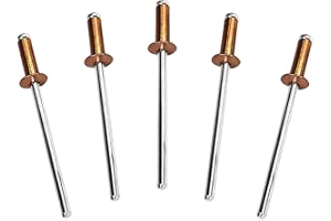 Metal Magery 50 Copper Pop Rivets 4-2 (1/8"Diameter x 1/8" Grip) Steel Mandrel Blind Rivets Dome Head Qty 50