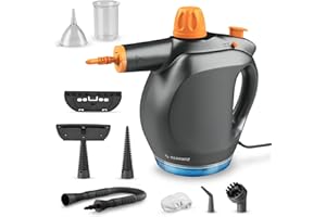 Gearwiz Handheld Steam Cleaner with Detergent Container – 1250W High-Pressure Multipurpose Steamer – Continuous Steam Lock, Large Tank, Safety Lock – for Home, Kitchen, Bathroom, Car Cleaning
