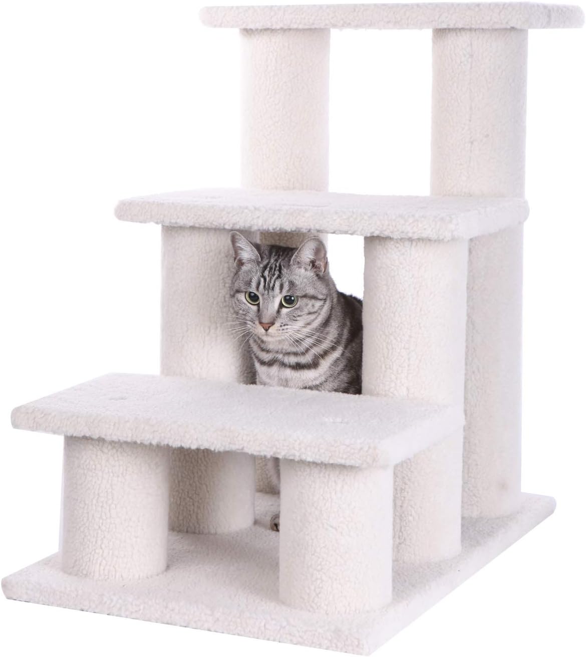 Armarkat Pet Steps, 3-steps, B3001, Ivory : Pet Stairs : Pet Supplies