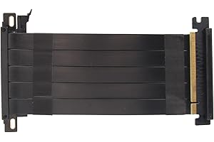 PCIE 4.0 Riser Cable, PCIE 4.0 X16 VGA Extension Cable,HigH Speed Flexible Double Sided Reverse 180 Degree VGA Extension Cabl