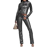 2 Piece Outfits for Women Sexy Zip Down Tops Flared Pant Sets Club Outfit Sweatsuits