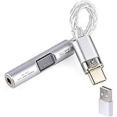 NICEHCK NK1 MAX Silver CX31993 Dual Chip USB C to 3.5 HiFi DAC Amp Cable | CX31993 Dual Chip HiFi DAC Amp Cable
