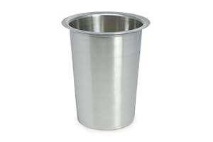 RELUEN Stainless Steel Kitchen Utensils Holder - Kitchen Utensils Organizer Countertop Utensil Holder Cooking Utensils Container 3-3/4" Metal Kitchen Utensil Organizer Cutlery Holder for Countertop Organizer