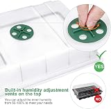 MIXC Seed Trays Propagator 200 Cell Kit with Lids 5 Pack Garden Grow Tray view 6